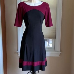 American Living Maroon and Black Dress Size 14